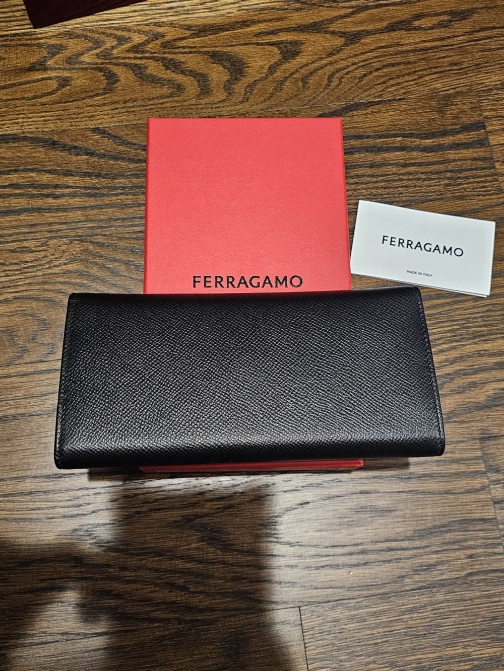 Salvatore Ferragamo Black Leather Gancini Continental Wallet - Picture 9 of 15